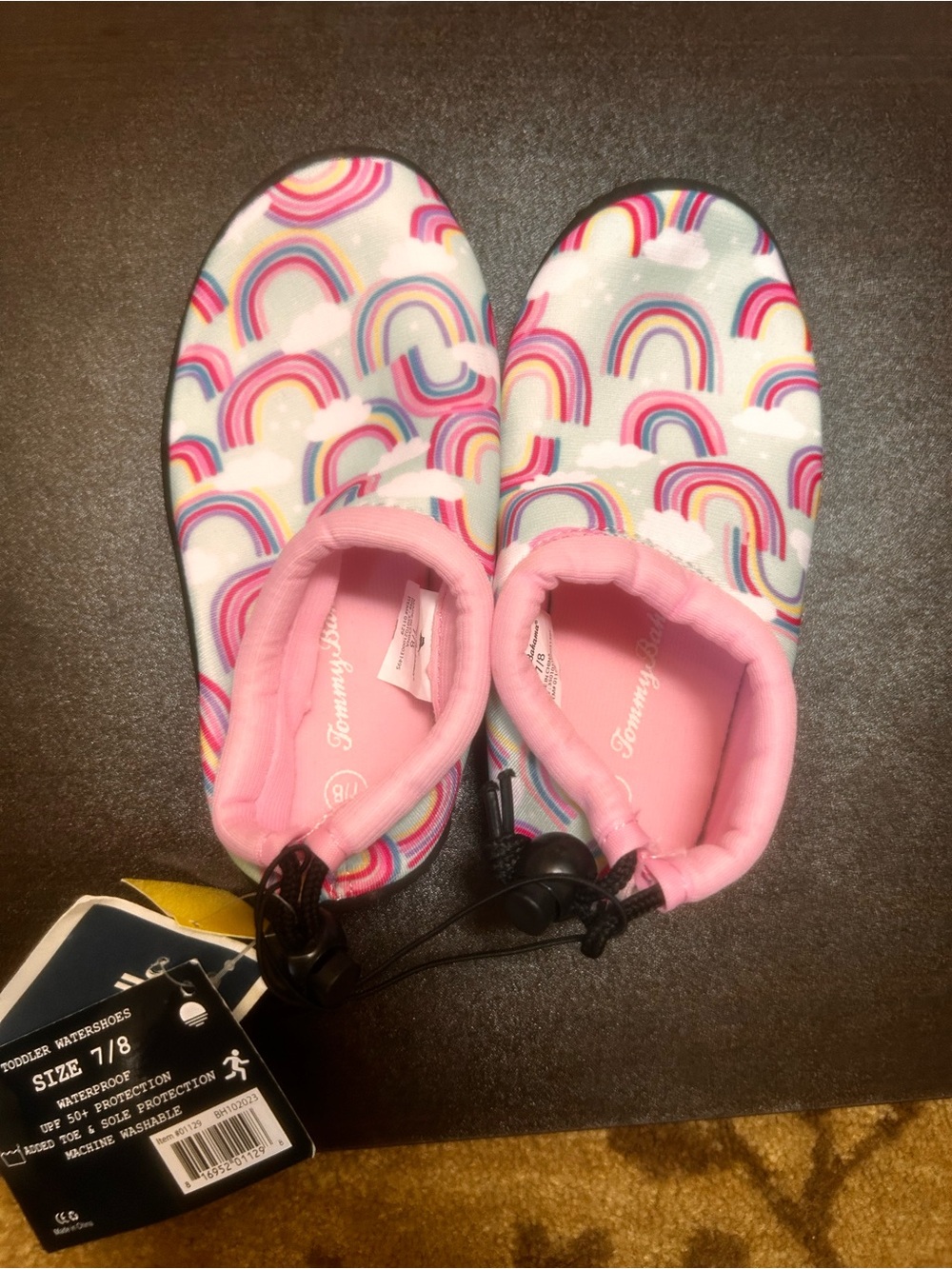 Tommy Bahama Kids Pink Rainbow Print Water Shoes